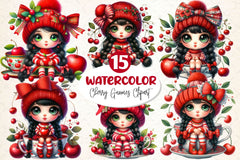 Cherry Gnomes Clipart Bundle - CraftNest - Digital Crafting and Art