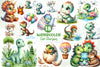 Cute Dinosaur Clipart Bundle