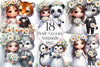 Cute Bride Groom Animals Clipart Bundle