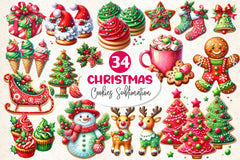 Christmas Cookies Clipart Bundle 2 - CraftNest - Digital Crafting and Art
