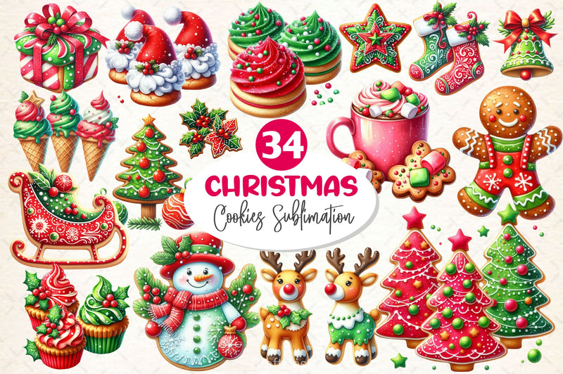 Christmas Cookies Clipart Bundle 2 - CraftNest - Digital Crafting and Art