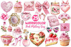 Pink Coquette Mothers Day Clipart Bundle - CraftNest - Digital Crafting and Art