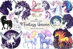 Fantasy Unicorn Clipart Bundle - CraftNest - Digital Crafting and Art