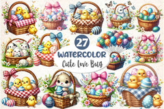 Easter Eggs Basket Clipart Bundle 2 - CraftNest - Digital Crafting and Art