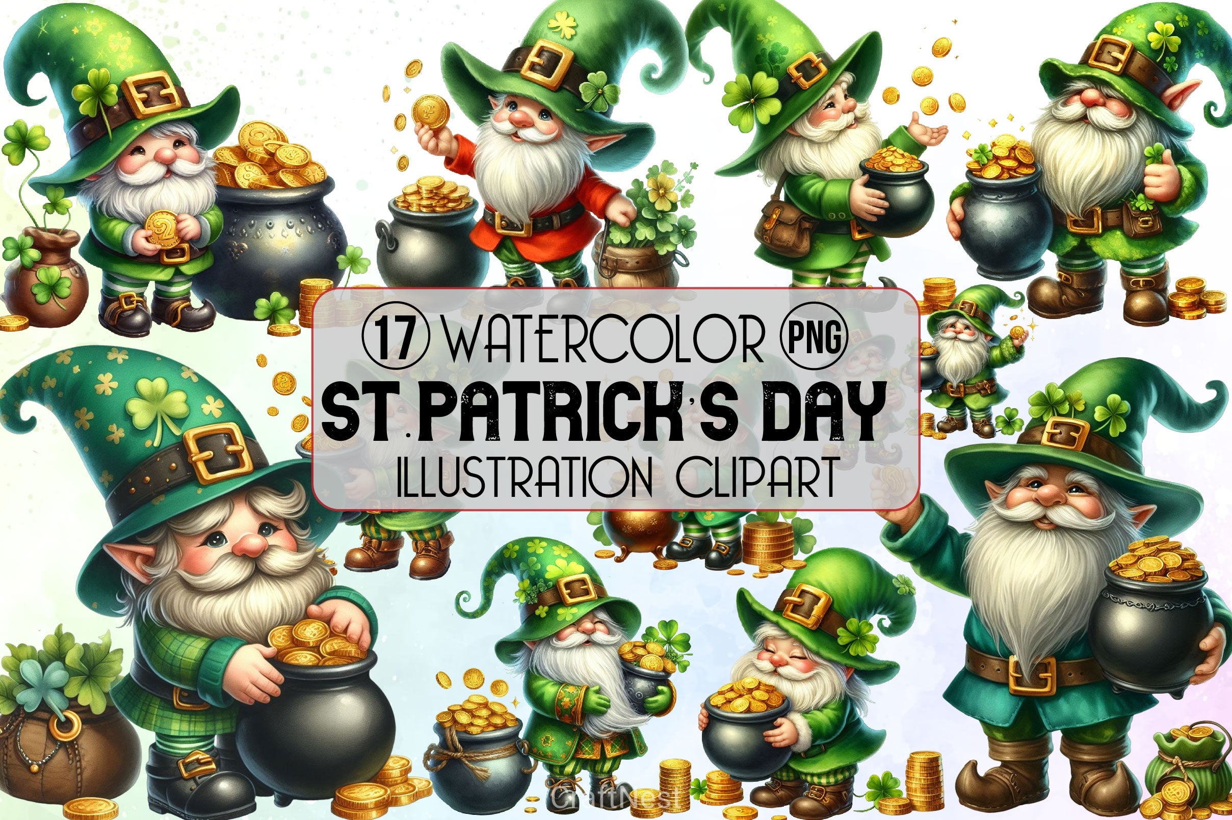 St Patricks Day Clipart Bundle - CraftNest - Digital Crafting and Art