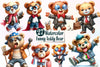 Funny Teddy Bear Clipart Bundle