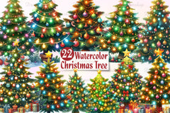 Christmas Tree Clipart Bundle 2 - CraftNest - Digital Crafting and Art