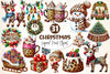 Leopard Print Christmas Clipart Bundle
