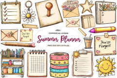 Summer Planner Clipart Bundle - CraftNest - Digital Crafting and Art
