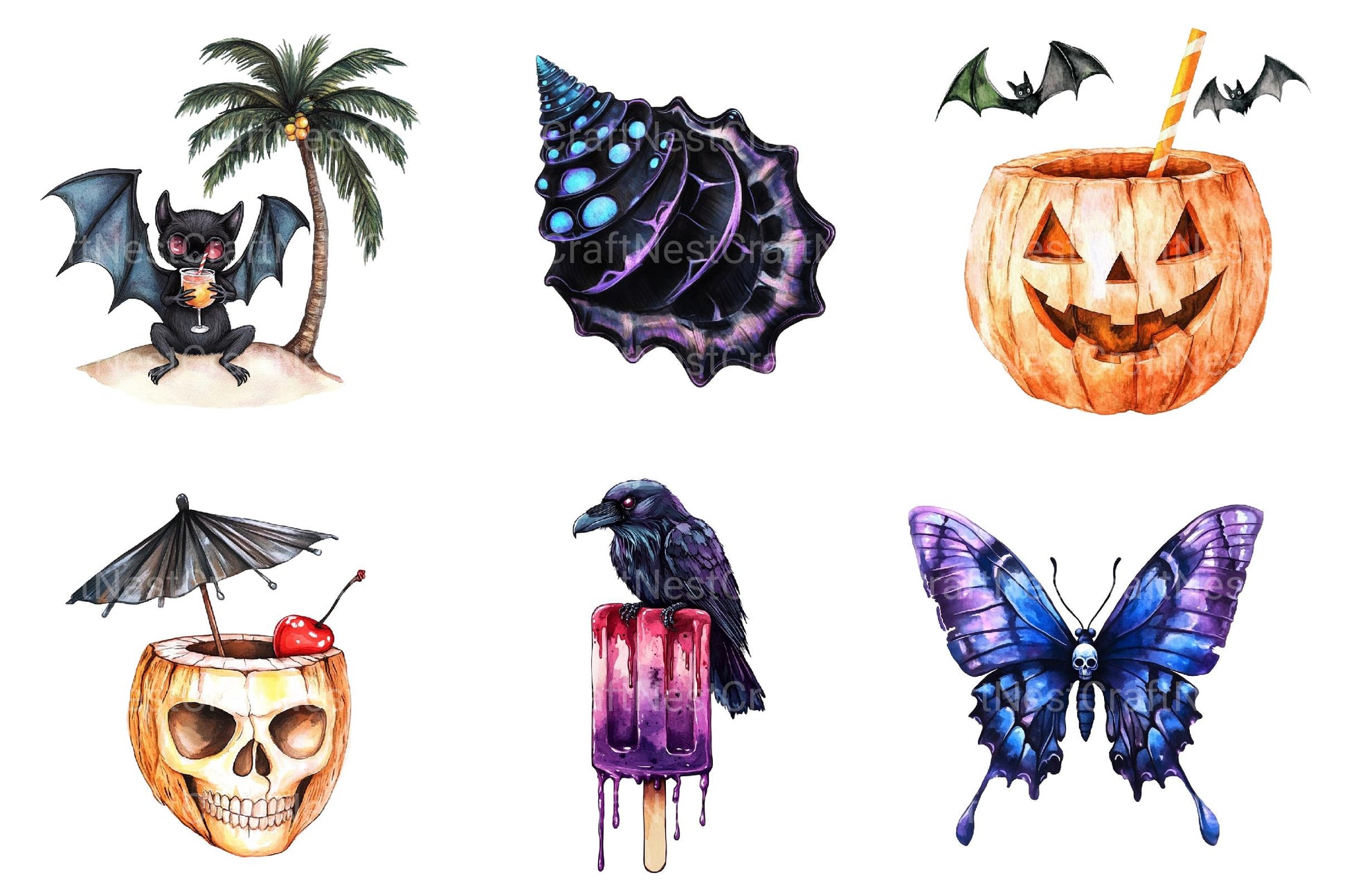 Gothic Summer Clipart Bundle - CraftNest - Digital Crafting and Art