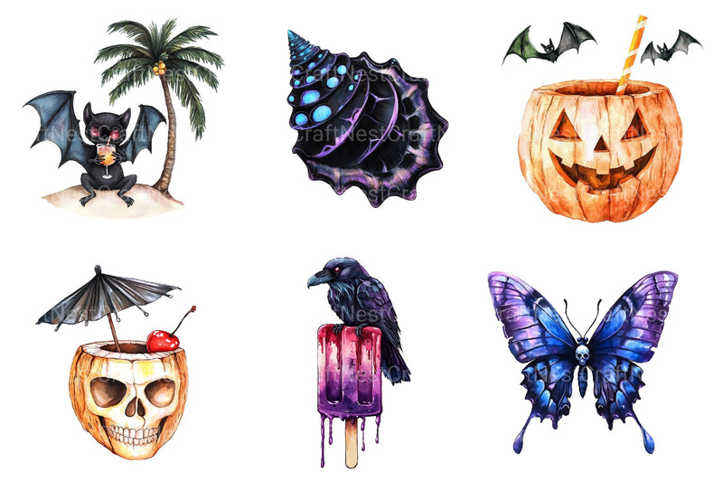 Gothic Summer Clipart Bundle - CraftNest - Digital Crafting and Art