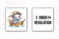 Cute Baby Animals Boat Clipart Bundle 12 - CraftNest - Digital Crafting and Art