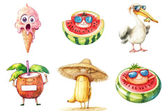 Funny Hello Summer Clipart Bundle - CraftNest - Digital Crafting and Art