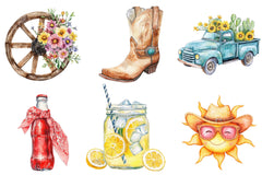Western Summer Clipart Bundle - CraftNest - Digital Crafting and Art