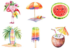 Watercolor Summer Clipart - CraftNest - Digital Crafting and Art