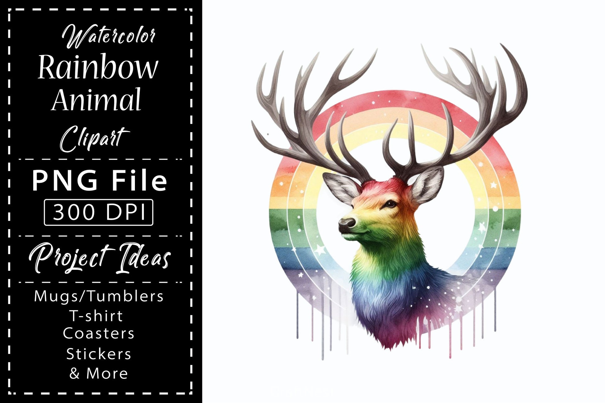 Rainbow Animals Clipart Collection - CraftNest - Digital Crafting and Art
