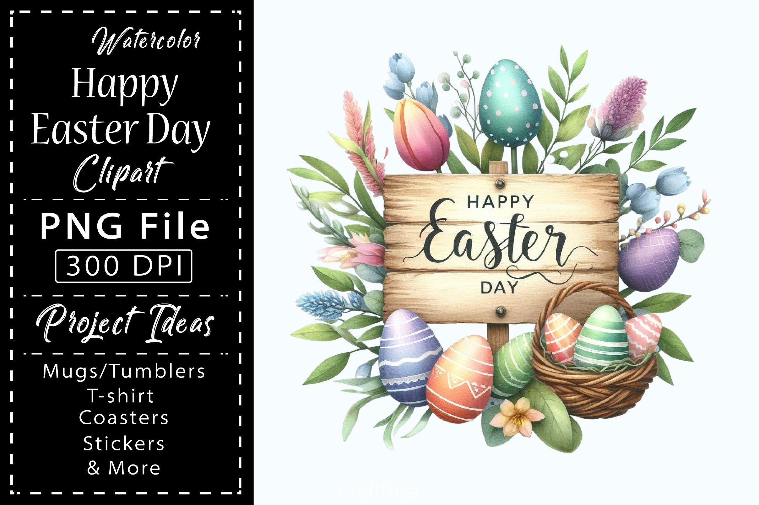Happy Easter Clipart Bundle 15 - CraftNest - Digital Crafting and Art