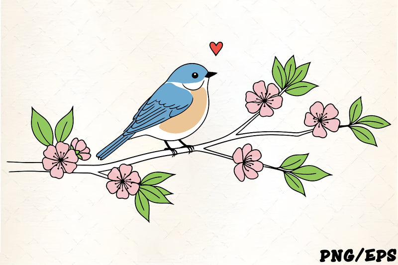 Bluebird Blossom Spring Clipart Bundle - CraftNest - Digital Crafting and Art