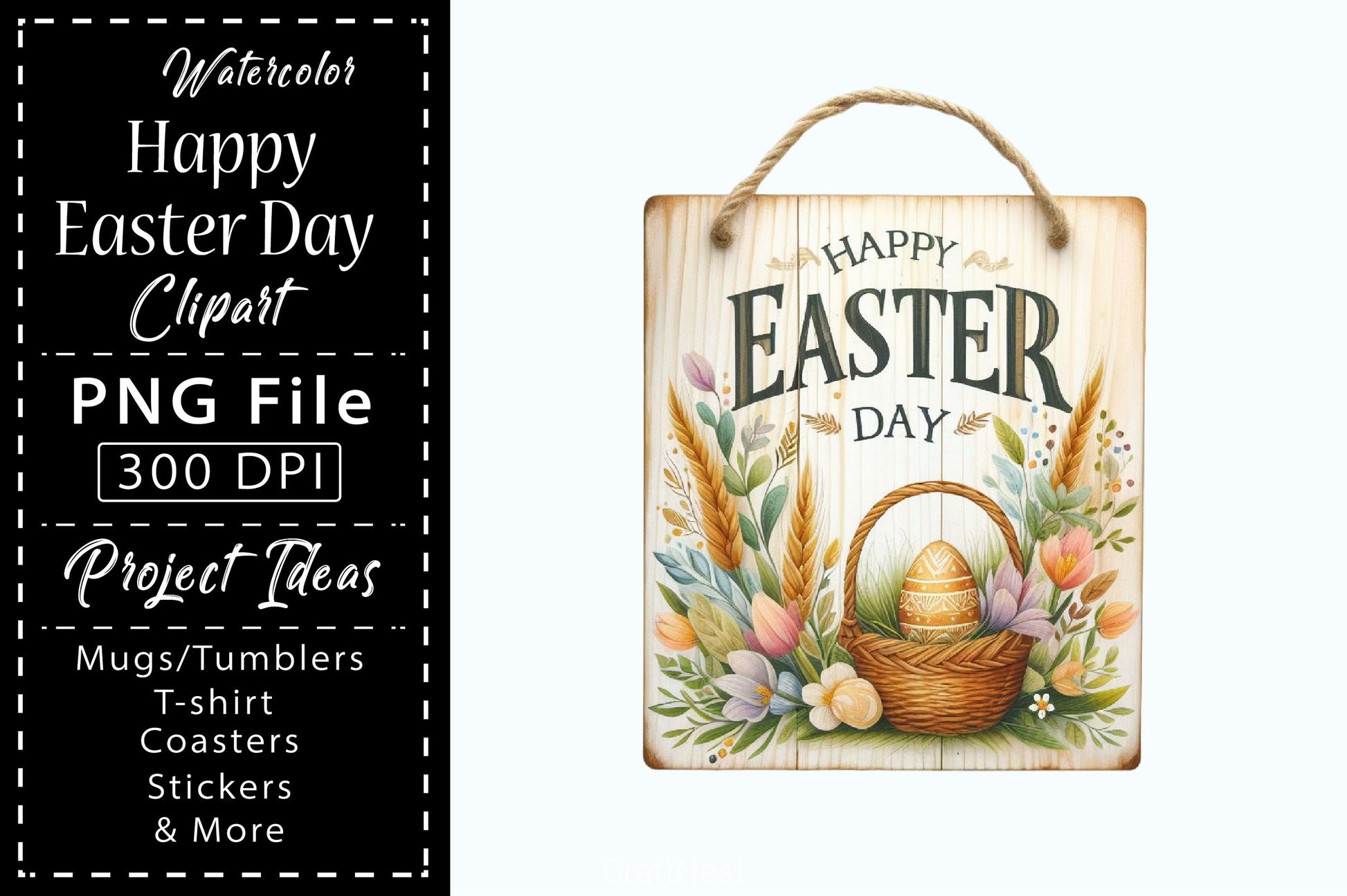 Happy Easter Day Clipart Bundle - CraftNest - Digital Crafting and Art