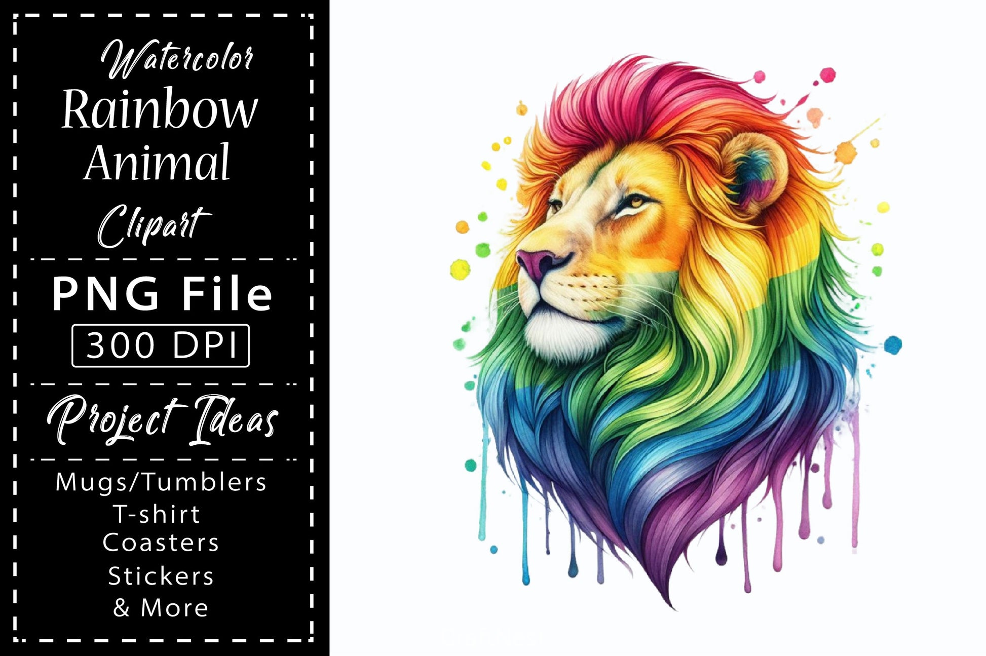 Rainbow Animals Clipart 23 - CraftNest - Digital Crafting and Art