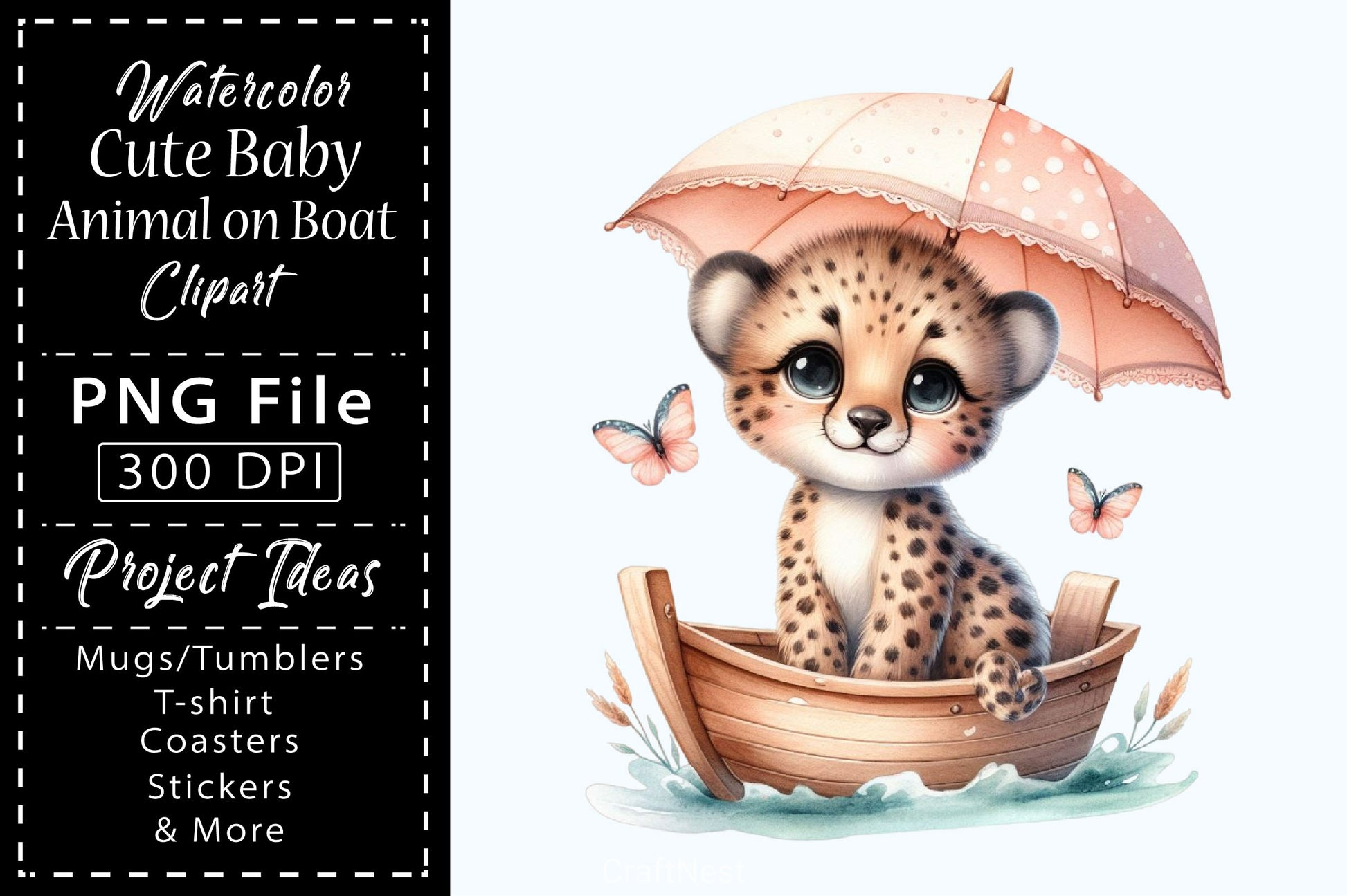 Cute Baby Animals Boat Clipart Bundle 25 - CraftNest - Digital Crafting and Art