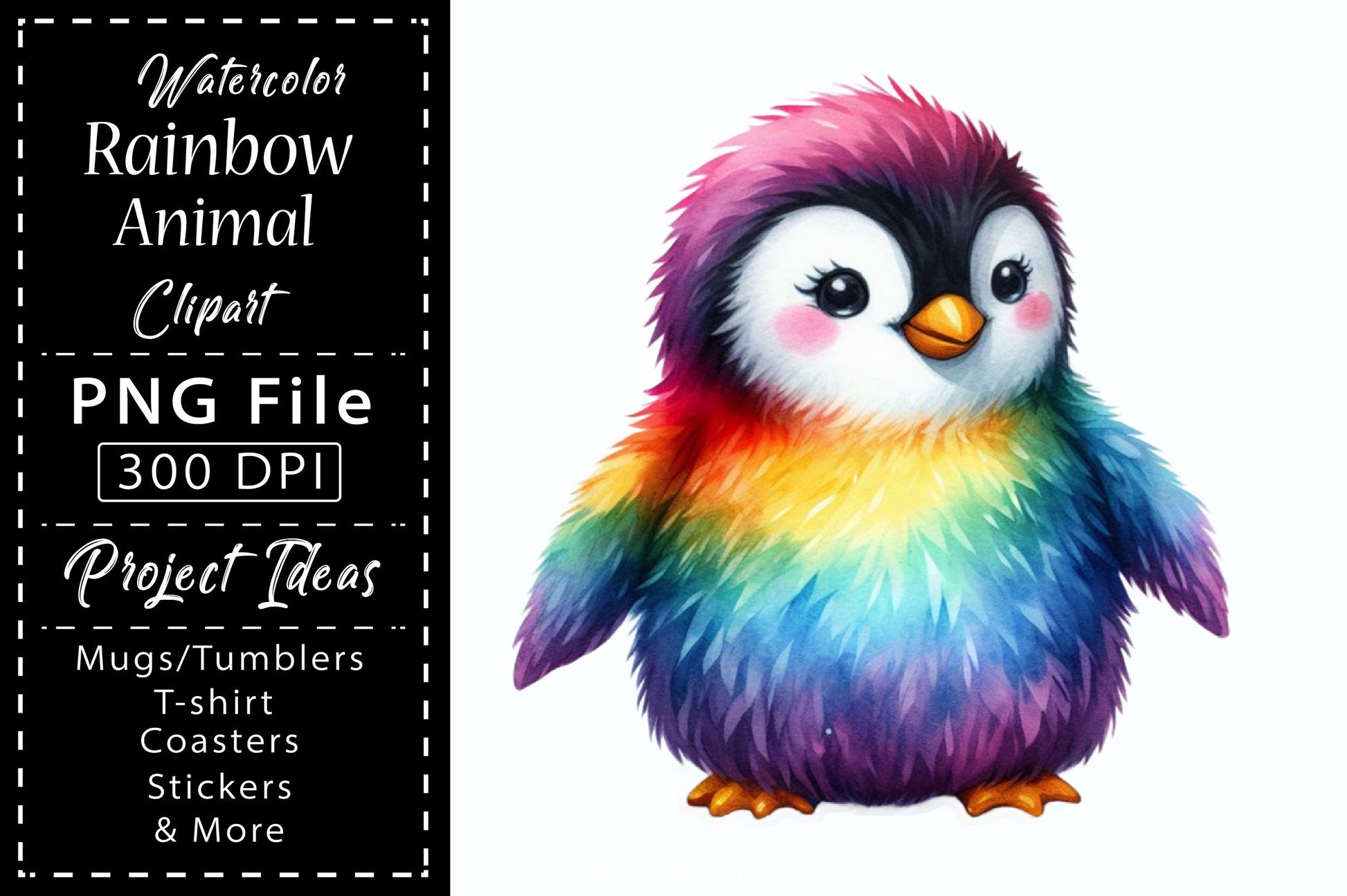 Rainbow Animals Clipart Bundle 19 - CraftNest - Digital Crafting and Art