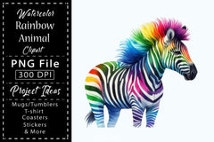 Rainbow Animals Clipart Bundle 9 - CraftNest - Digital Crafting and Art