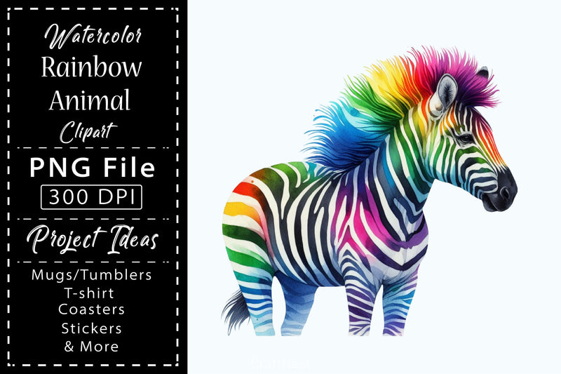 Rainbow Animals Clipart Bundle 9 - CraftNest - Digital Crafting and Art