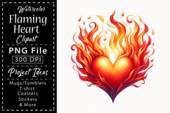 Flaming Heart Clipart Bundle 7 - CraftNest - Digital Crafting and Art