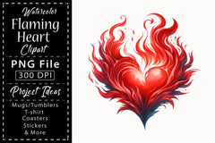 Flaming Heart Clipart Bundle 13 - CraftNest - Digital Crafting and Art