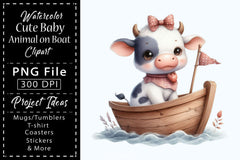 Cute Baby Animals Boat Clipart Bundle 24 - CraftNest - Digital Crafting and Art