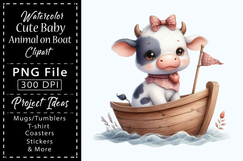 Cute Baby Animals Boat Clipart Bundle 24 - CraftNest - Digital Crafting and Art