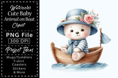 Cute Baby Animals Boat Clipart Bundle 28 - CraftNest - Digital Crafting and Art