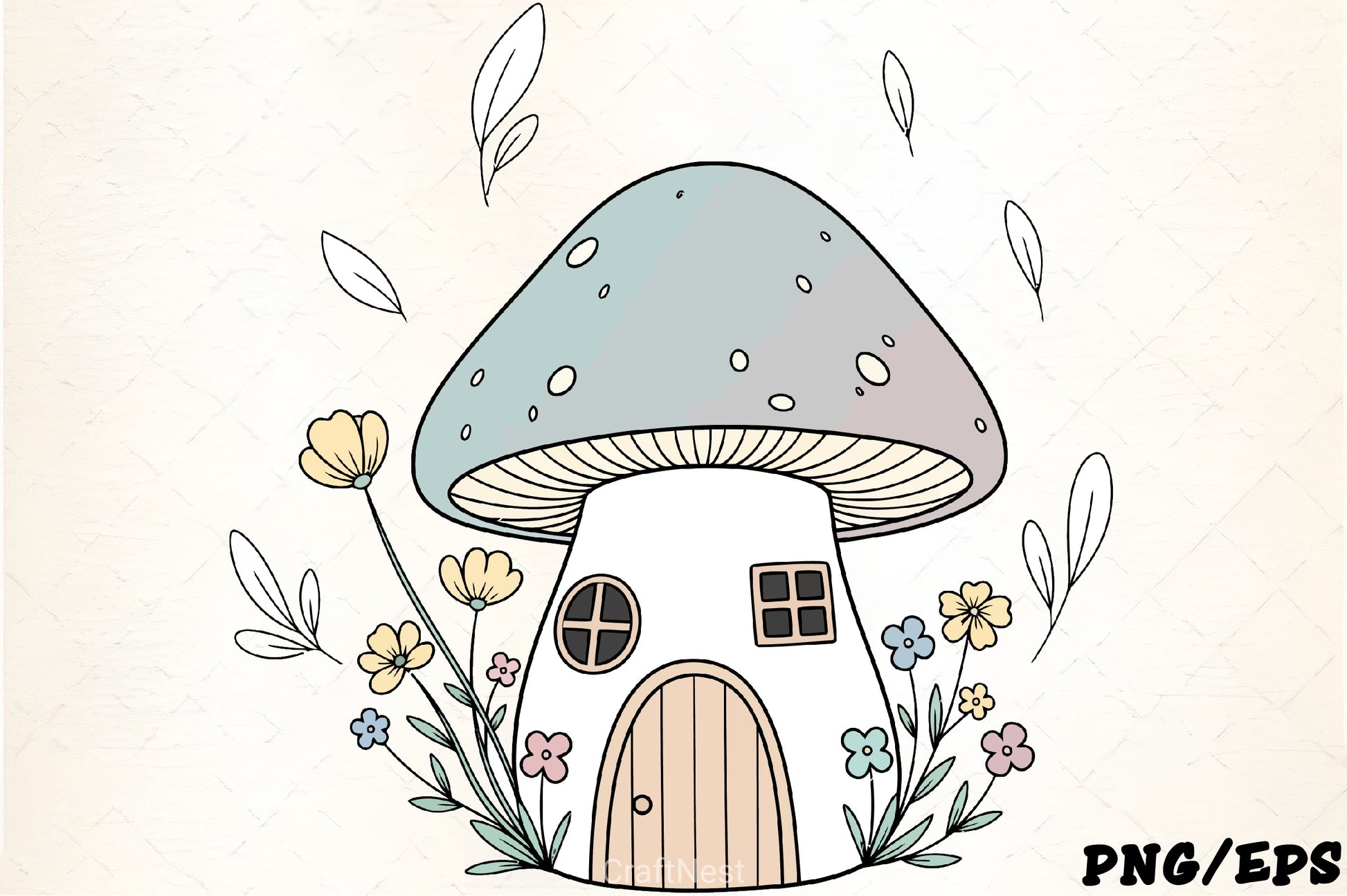 Cute Mushroom House Clipart Bundle - CraftNest - Digital Crafting and Art