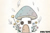 Cute Mushroom House Clipart Bundle