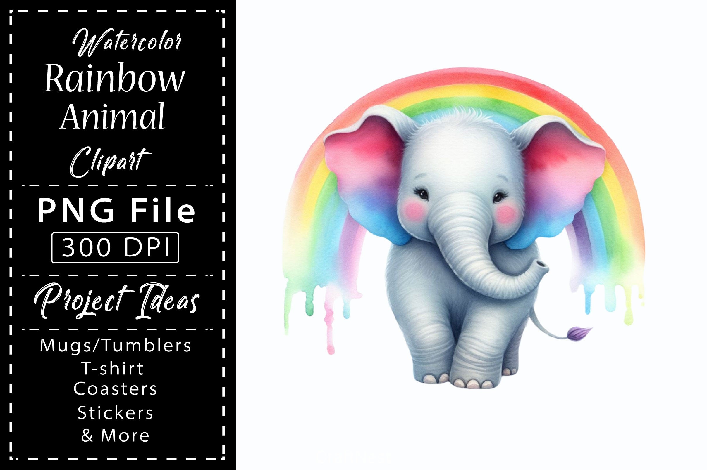 Rainbow Animals Clipart Bundle 11 - CraftNest - Digital Crafting and Art