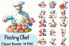 Pastry Chef Clipart Bundle - CraftNest - Digital Crafting and Art