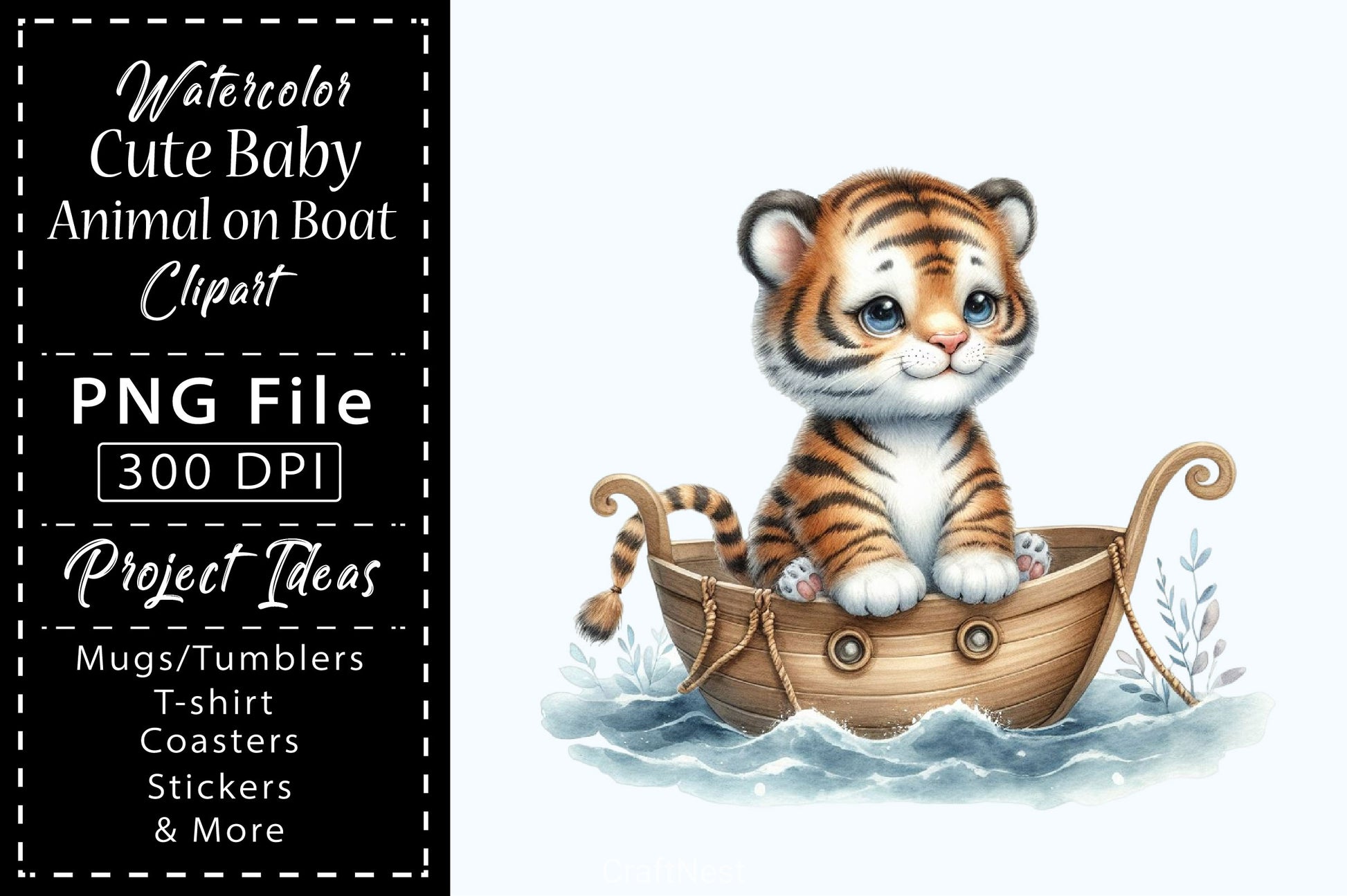 Cute Baby Animals Boat Clipart Bundle 26 - CraftNest - Digital Crafting and Art