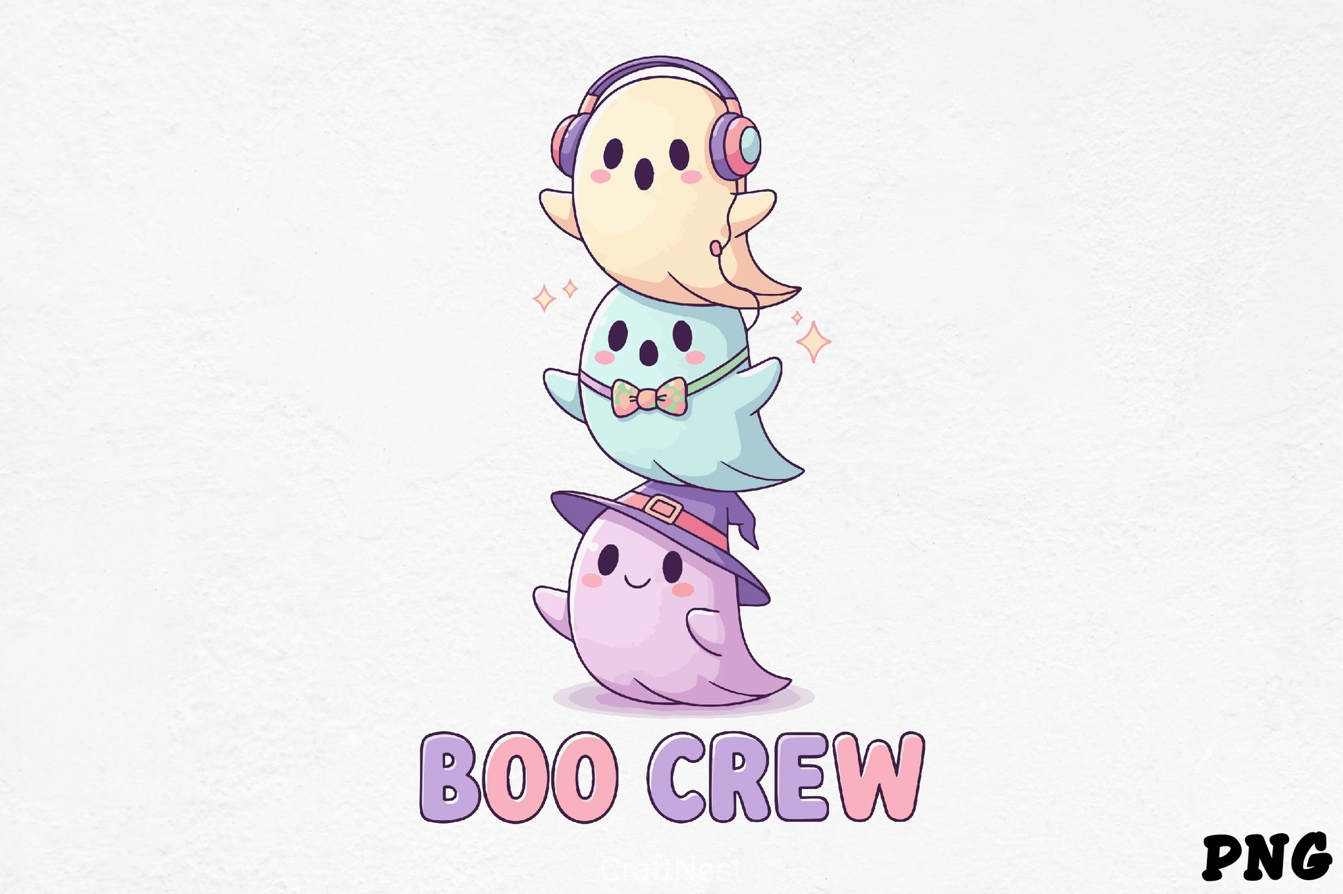 Boo Crew Ghosts Clipart Bundle - CraftNest - Digital Crafting and Art