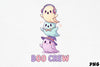 Boo Crew Ghosts Clipart Bundle