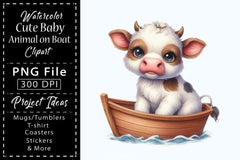 Cute Baby Animals Boat Clipart Bundle 13 - CraftNest - Digital Crafting and Art