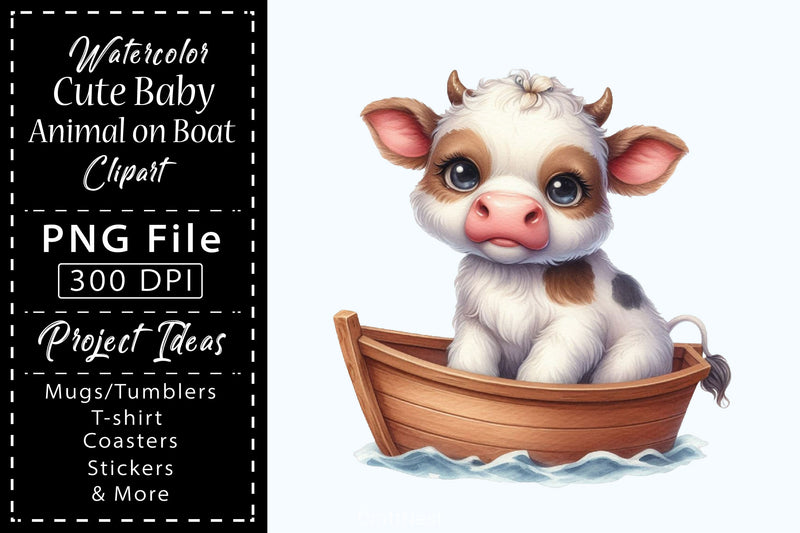 Cute Baby Animals Boat Clipart Bundle 13 - CraftNest - Digital Crafting and Art