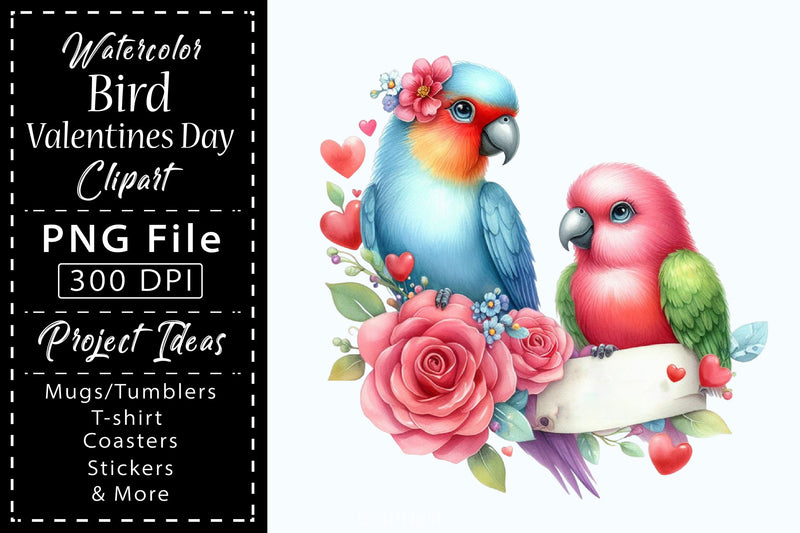 Bird Valentines Clipart Bundle 7 - CraftNest - Digital Crafting and Art