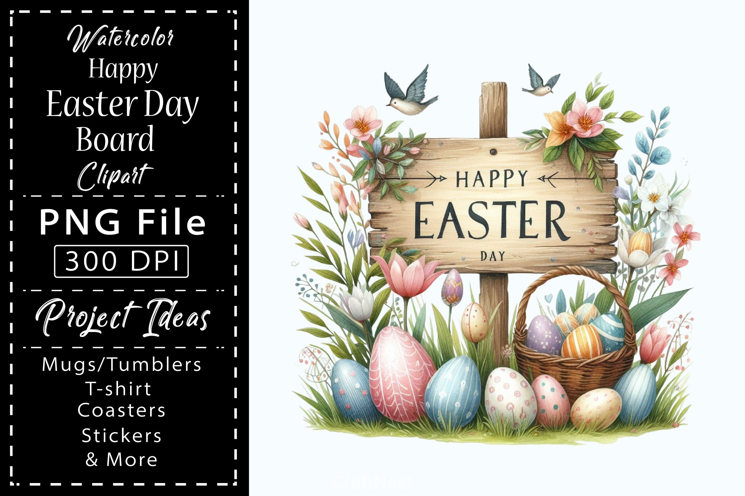 Happy Easter Day Clipart Bundle 2 - CraftNest - Digital Crafting and Art