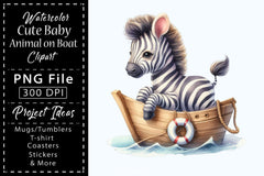 Cute Baby Animals Boat Clipart Bundle 6 - CraftNest - Digital Crafting and Art