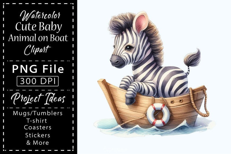 Cute Baby Animals Boat Clipart Bundle 6 - CraftNest - Digital Crafting and Art