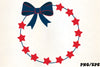 Festive Red Star Wreath Clipart Bundle