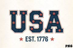 USA Floral Design Patriotic Tee Clipart Bundle - CraftNest - Digital Crafting and Art