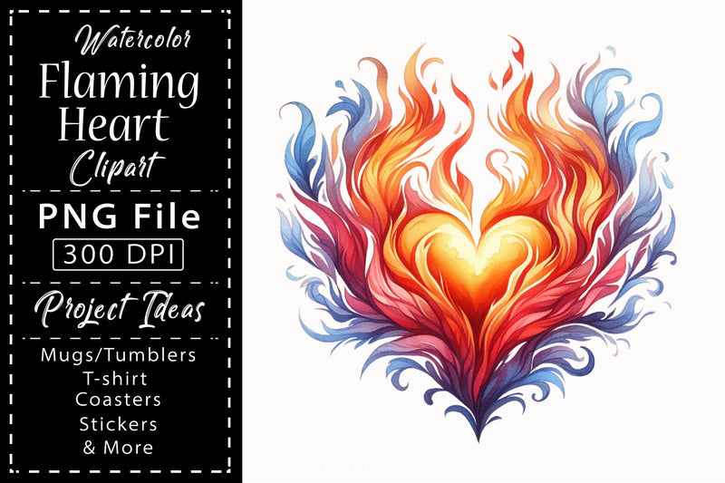 Flaming Heart Clipart Bundle 1 - CraftNest - Digital Crafting and Art