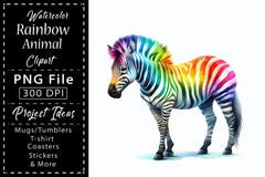 Rainbow Animals Clipart Set 5 - CraftNest - Digital Crafting and Art